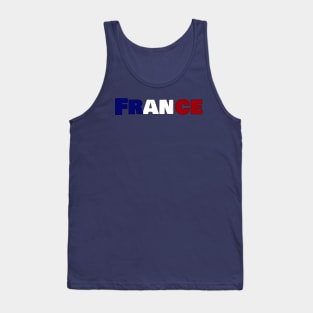 France Flag Logo Text Tank Top